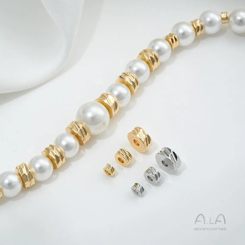 Медная бусина 14-каратного золота, граненый пакет, цветок, разделитель плоского листа, сделай сам, разделитель бисера, браслет, ожерелье, ювелирные изделия Materia