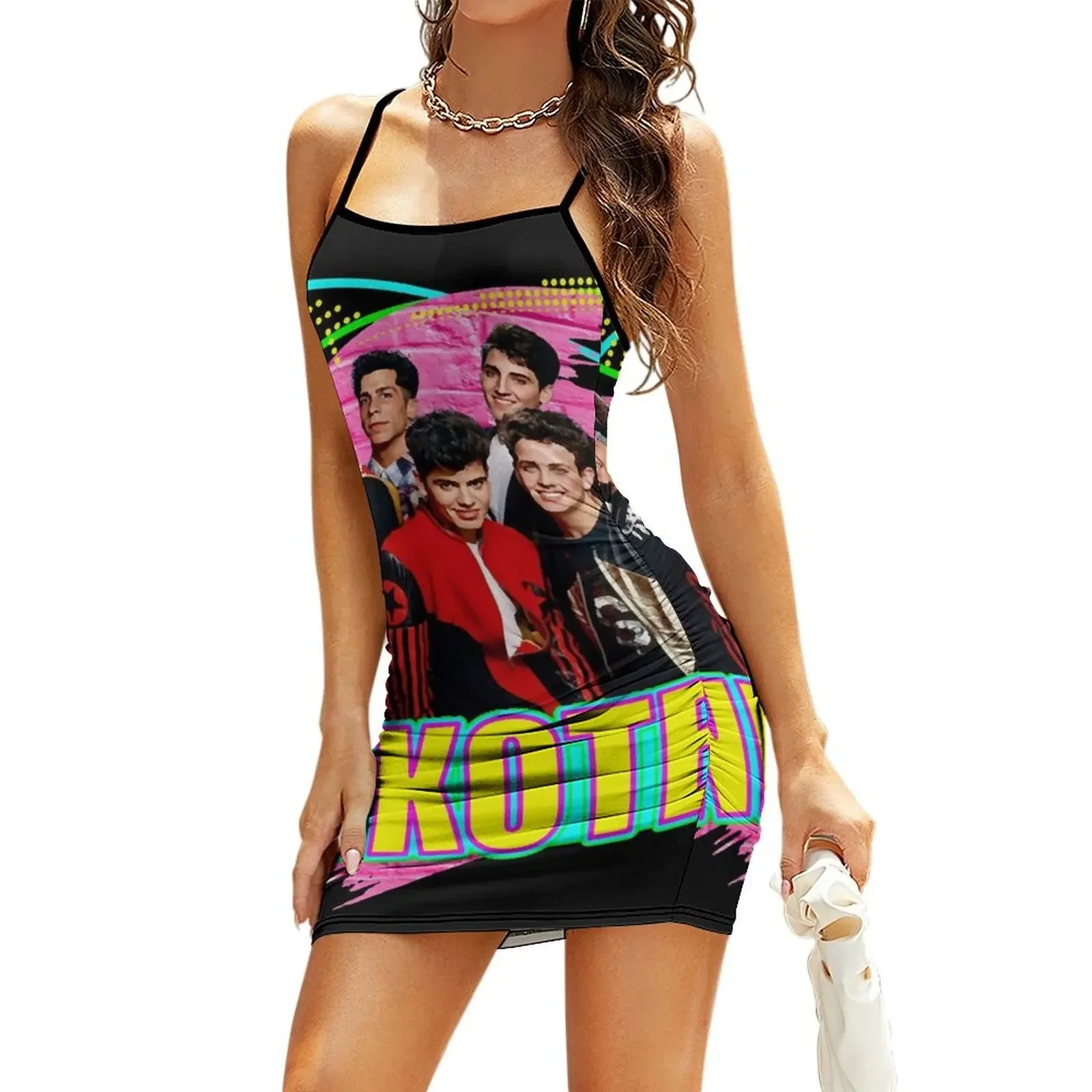 

NKOTB Music Classic T-Shirt Sling Dress elegant guest wedding dress prom dress 2026 Women's summer suit prom