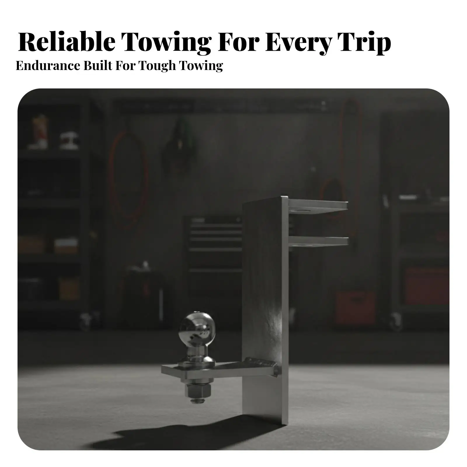 Durable Silver Welding Trailer Arm with Polished Ball Head for Utility Trailer Towing Attachment