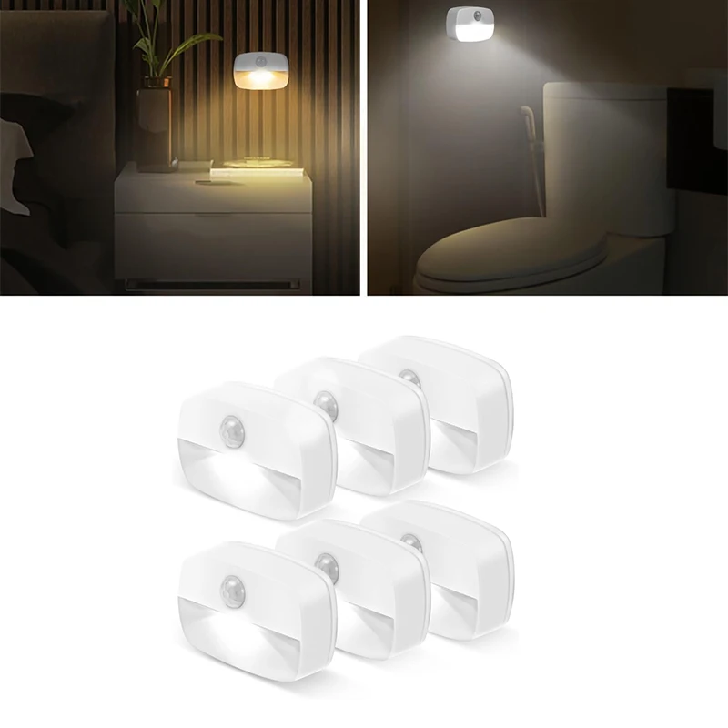 

Motion Sensor Light Indoor LED Night Light Stick on Nightlight Battery Operated Lights for Hallway Stair Bathroom Closet Bedroom