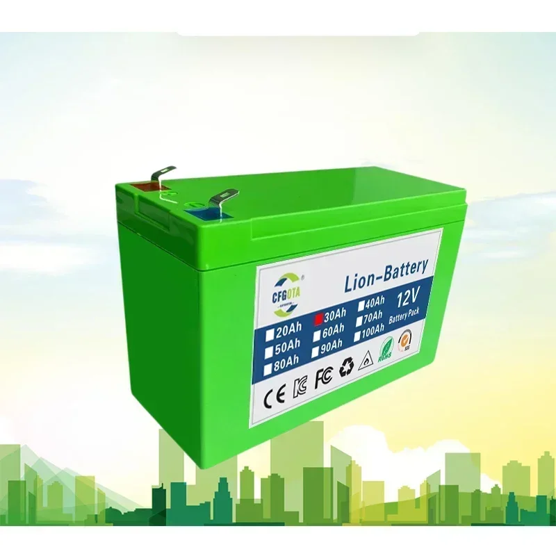 New 18650 12V 30Ah Lithium Battery,for Solar Energy Led Light Electric Boats,Remote Control Toys Household Appliances Battery