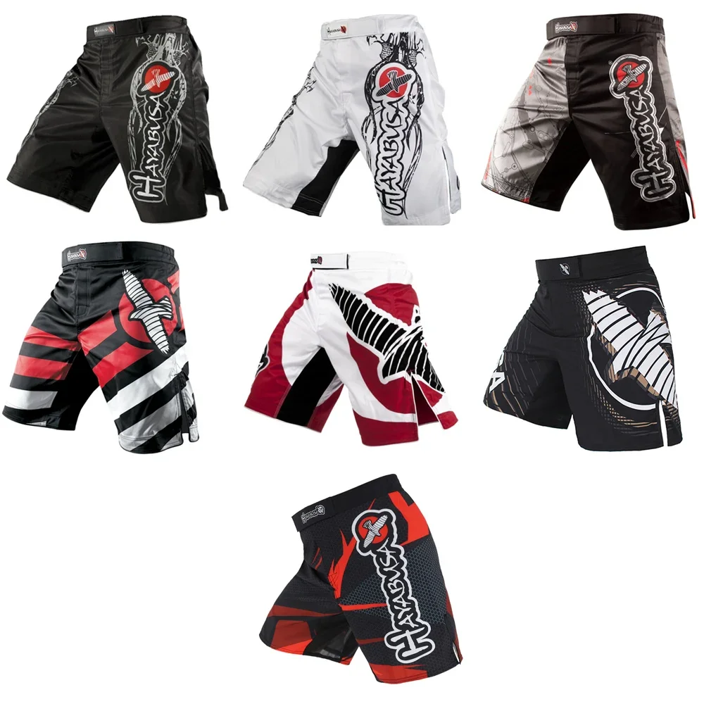 MMA czarny smok orzeł napisy sport oddychający trening bokserski mma krótkie spodenki kickboxing bixong krótkie muay thai boxeo mma