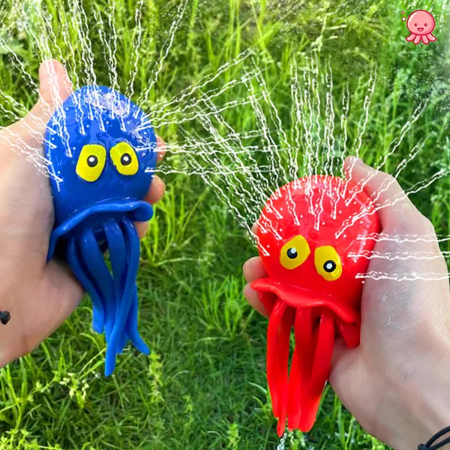 Squeeze Water Octopus Stress Relief Toy Bathing Playing With Water Shower Decoration Summer Swimming Gifts For