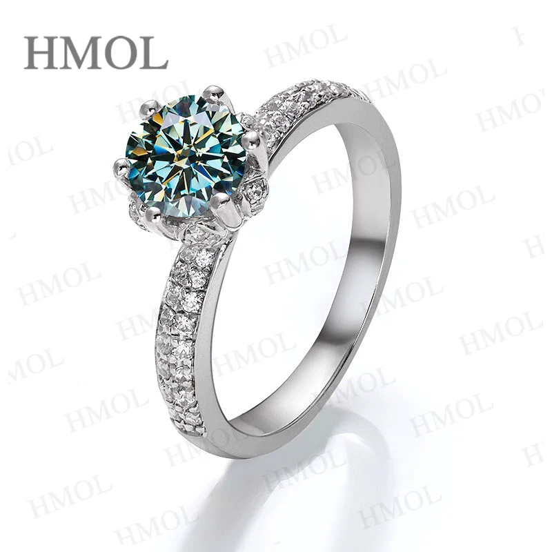 Sophisticated Moissanite Round Cut VVS1 Wedding Ring 925 Silver Engagement Ring High-End Bridal Jewelry