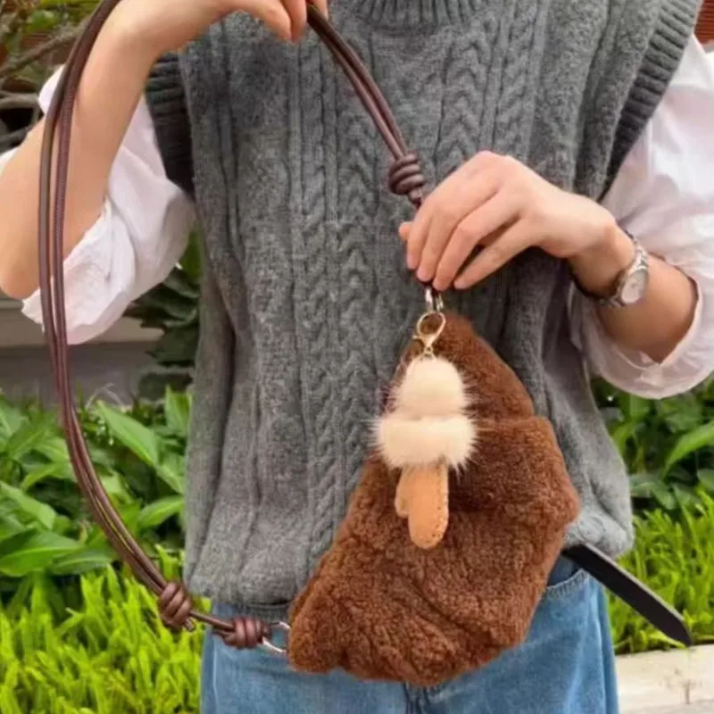 JIAERDI لطيف امبسوول الكرواسون حقيبة المرأة ريترو براون المدمجة حقيبة كتف السيدات الكورية شخصية حقيبة كروسبودي عادية 2025 #3