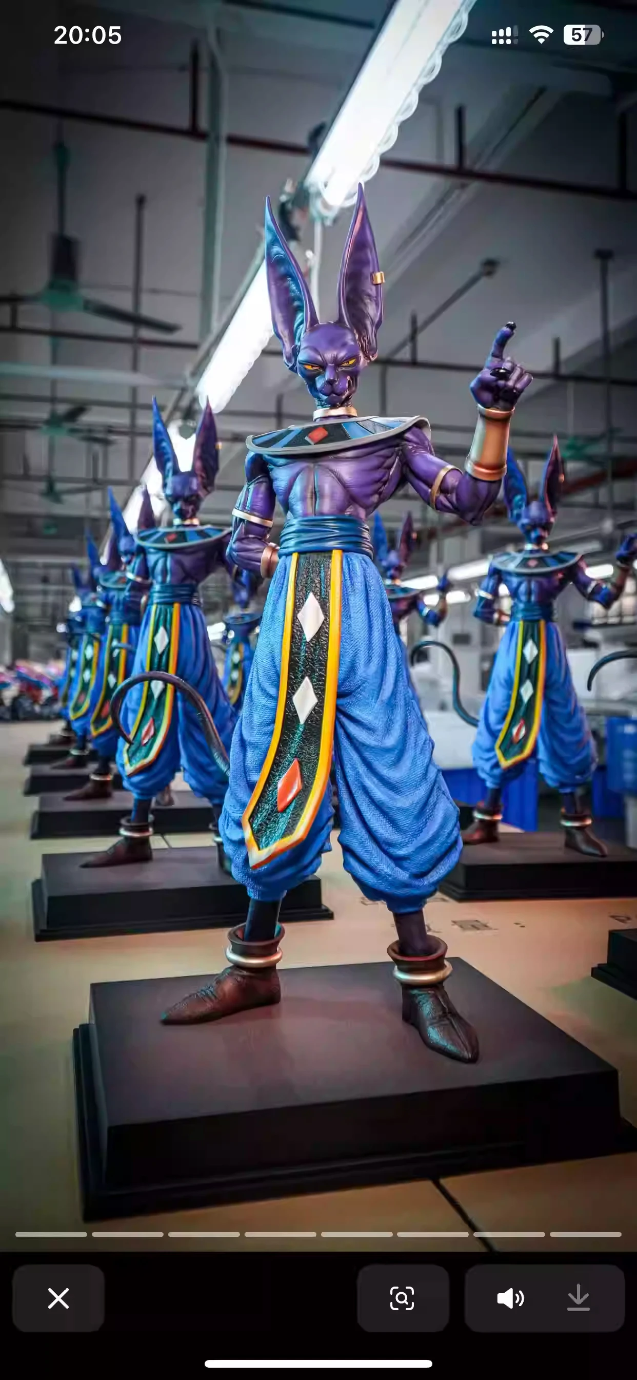 Figurka Beerusa z Dragon Ball Z, 50 cm, od JT Toys, figurka Beerusa Birusu, Bógów Zniszczenia, statuetka z PVC, model kolekcjonerski, dekoracja, prezent