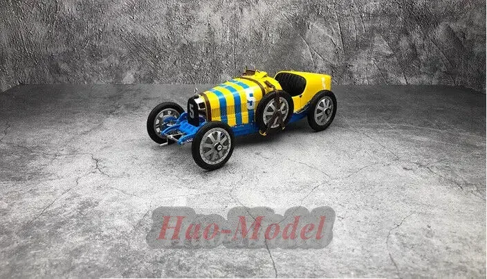 CMC 1/18 For Bugatti T35 #5 1924 Car Model Alloy Kids Toys Boys Birthday Gifts Simulation Hobby Display Collection Blue yellow