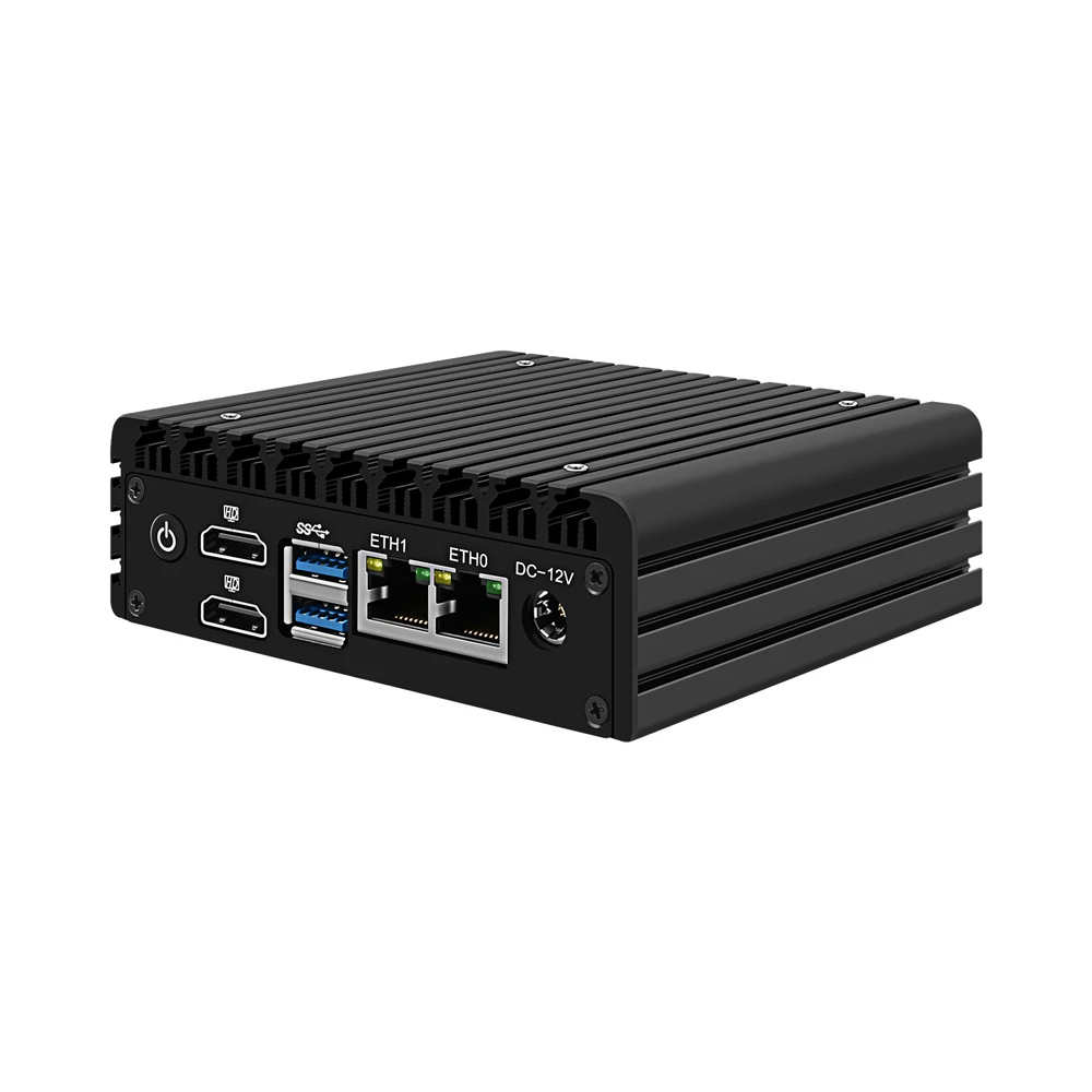 HUNSN Micro Firewall Appliance,Mini PC,RJ13f,Intel Celeron N3160/Pentium N3700,Router PC,Pfsense, 2xrealtek musliman, 2HD,2USB