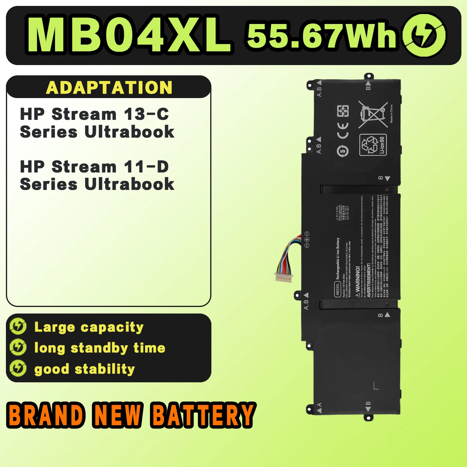 SAT ME03XL New Laptop Batteries Replacement For HP Stream 11 d001dx d010nr d010wm d020n d014TU 13 c110nr c002dx 11.4V-37Wh