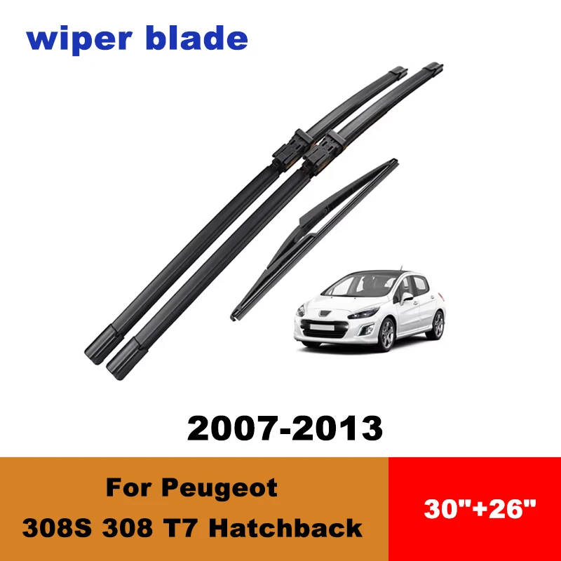 

For Peugeot 308S 308 T7 Hatchback 07-13 car front wiper blades silent wiper blades soft rubber windshield wipers accessories