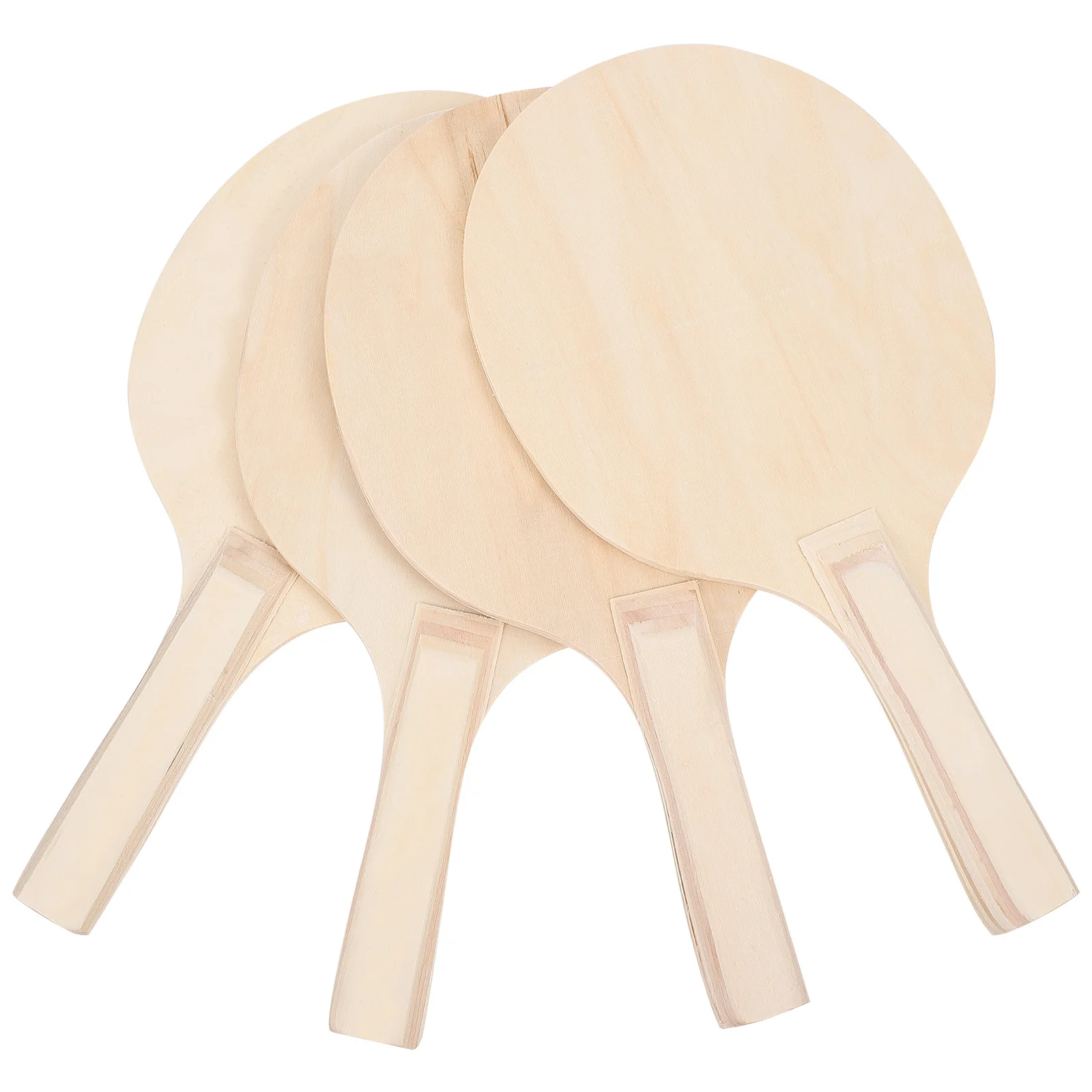 مجموعة مجداف خشبية مكونة من 4 قطع، مجاديف كرة الريشة من الخشب الصلب الفاخر للعبة كرة الشاطئ، مضارب خارجية محمولة خفيفة الوزن للجميع