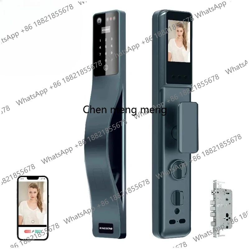 Smart Wifi Digital Door Lock  Real-Time Intercom Intelligent Door Lock 3D Face Recognition with New Function Palm Print