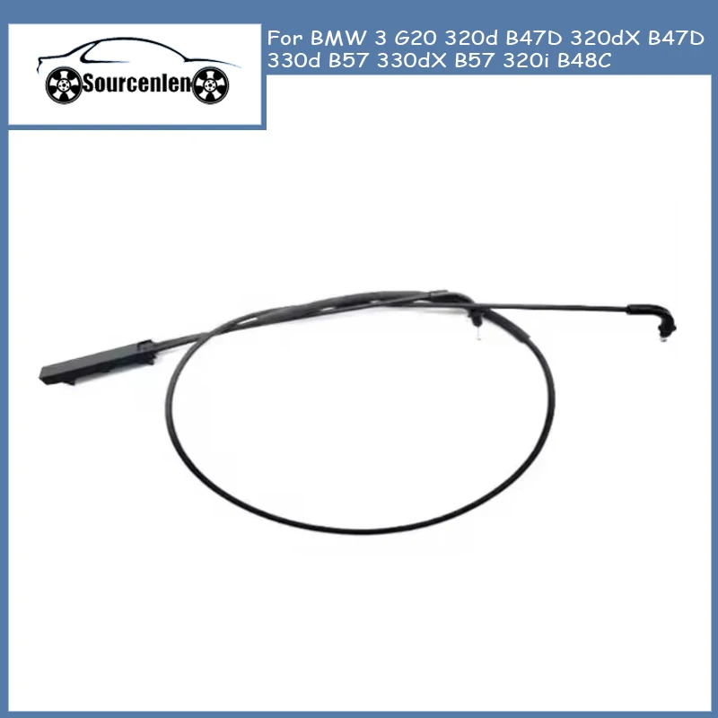 

51237419390 Трос открывания замка капота спереди для BMW 3 G20 320d B47D 320dX B47D 330d B57 330dX B57 320i B48C