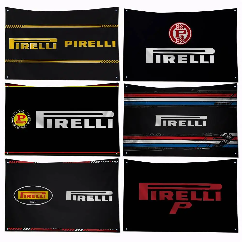 SSHY For PIRELLI Flag Brushed Polyester Sublimation Printing Durable Hanging Flag For Home Decor Event Graduation Gift