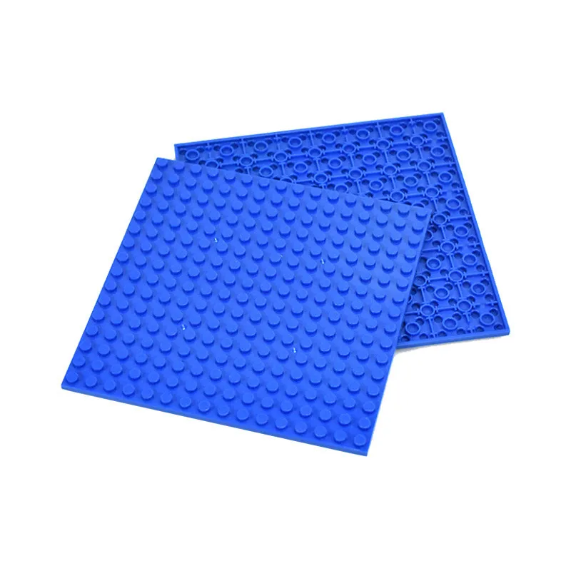 2 قطعة 16 × 16 لوحات أساسية مزدوجة الجوانب لبنات البناء، لوحات DIY لبناء مدينة MOC، لعبة تعليمية متوافقة للأطفال
