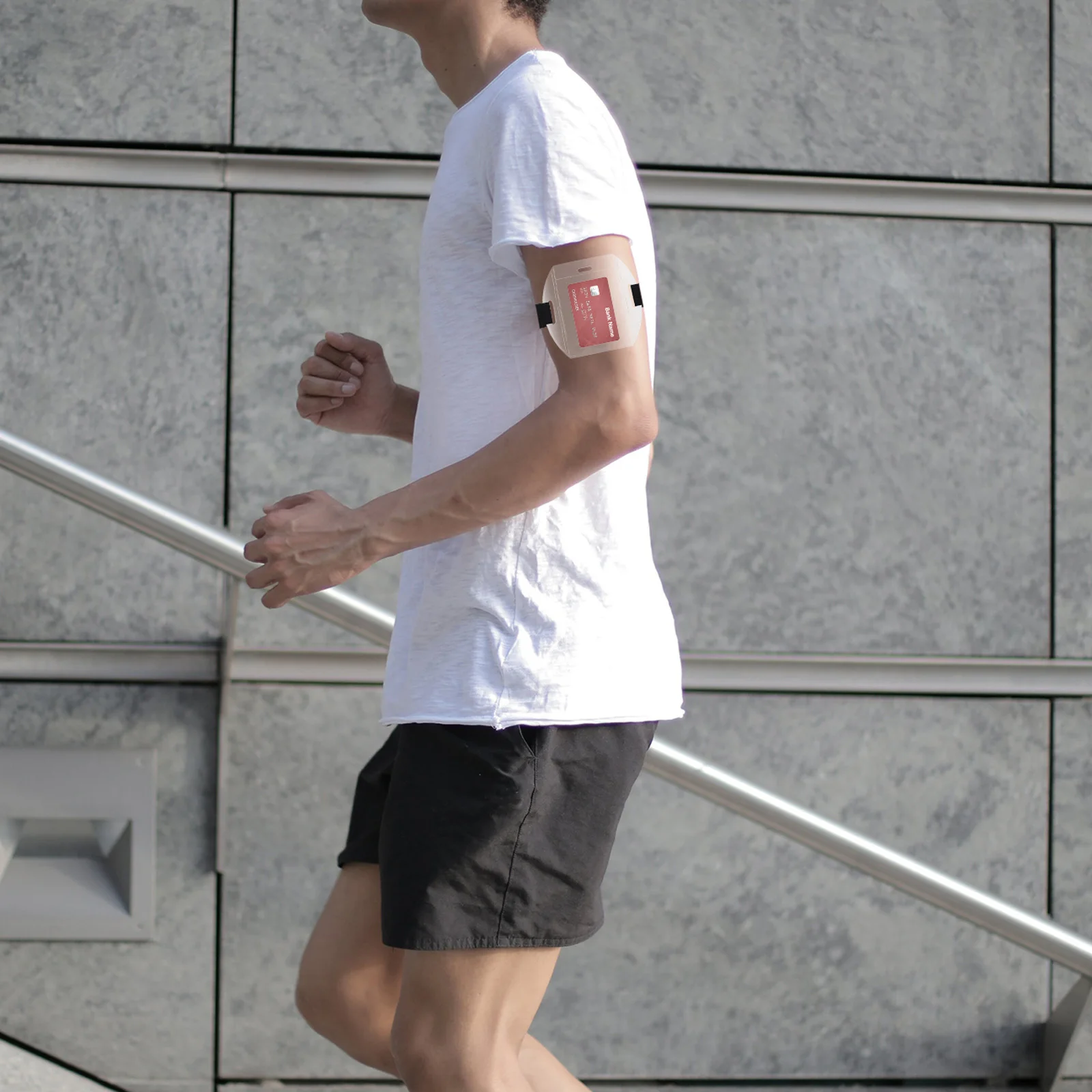 5 قطعة الذراع مقاوم للماء حامل الهوية قابل للتعديل شارة مرنة للسفر الرياضة في الهواء الطلق الرؤية شارة تخزين استخدام متعدد المشهد