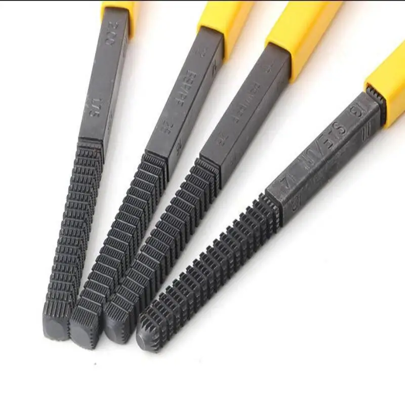 Thread Repair File Metric Thread Restoration Repair File Cleans Damaged Threads 0.75-3 Mm Pitch Metal Hardware DIY Hand Tools