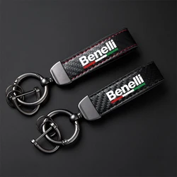 High-Grade Carbon Fiber Motorcycle Keychain Holder Keyring for Benelli imperiale 400 TRK502 BN302 TNT125 300 BJ600