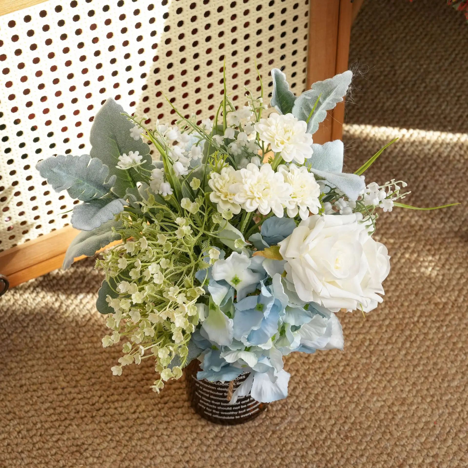 

4PC Silk Roses Artificial Flowers Wedding Home Festival Decoration Wreath Bridal Bouquets Table Vases Photography Props DIY Gift
