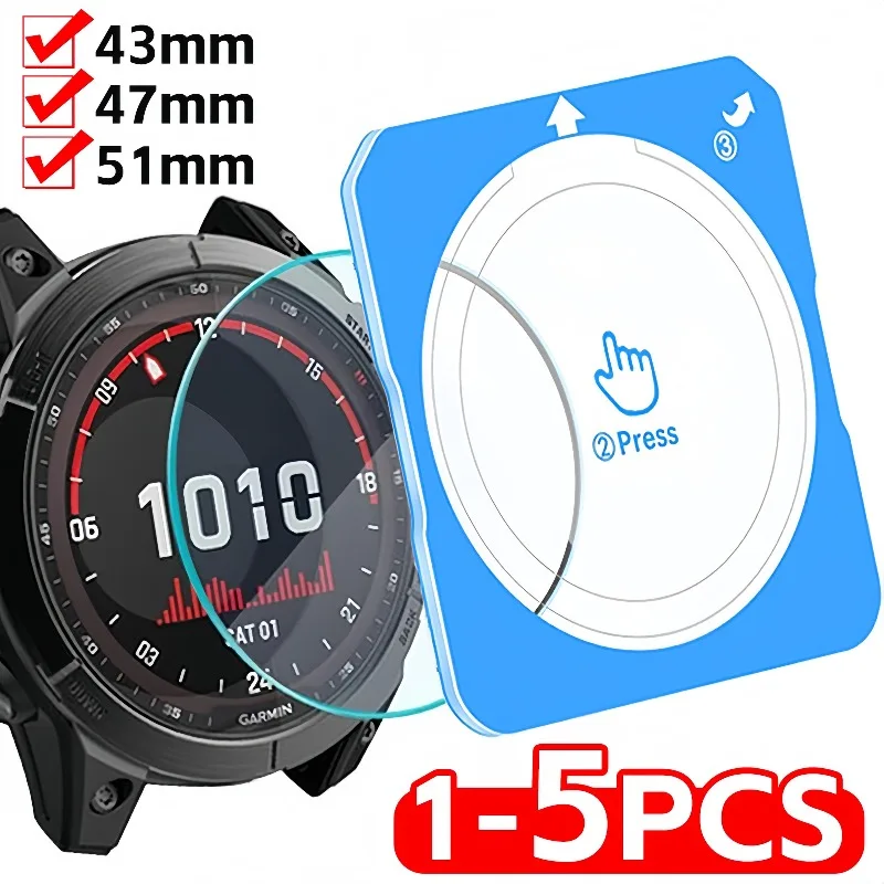 

Защитная пленка для экрана Garmin Fenix 8, 43 мм, 47 мм, 51 мм, закаленное стекло, комплект легко устанавливаемых пленки, HD прозрачные защитные пленки для часов с защитой от царапин