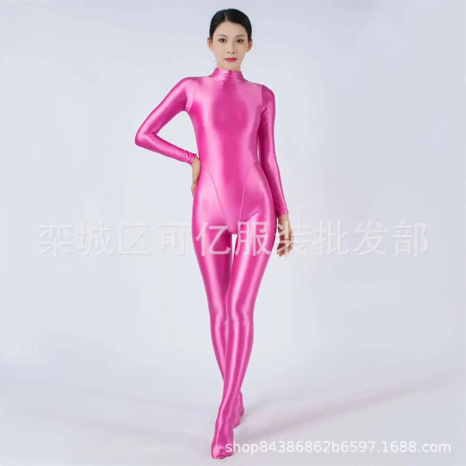 Glossy Satin Sexy Bodycon Playsuit Jumpsuit Women Outfit Home One-Piece Suit Romper