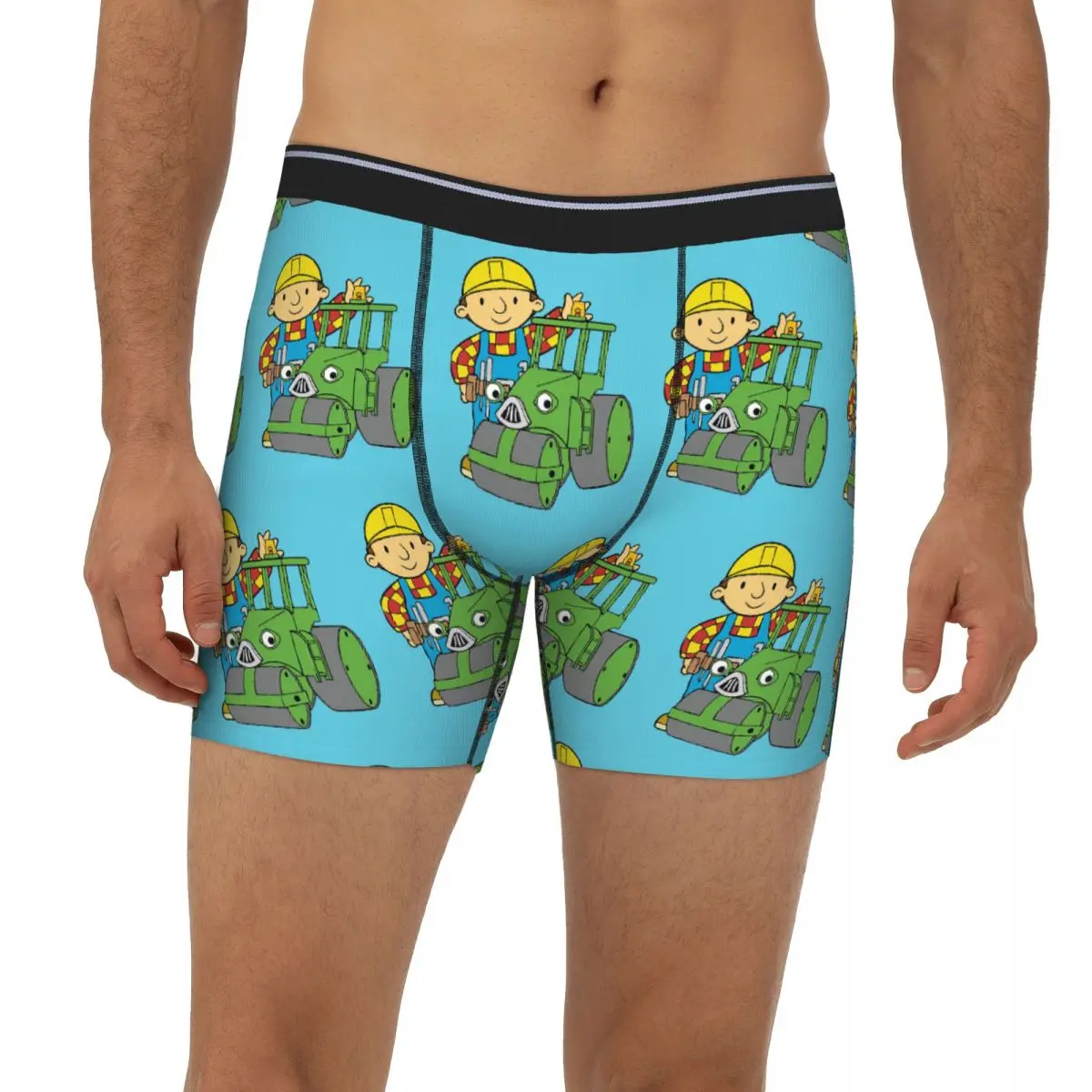 

Длинные трусы-боксеры Bob The Builder, короткие мужские трусы, вентилируемое нижнее белье для мужчин, подарок бойфренду