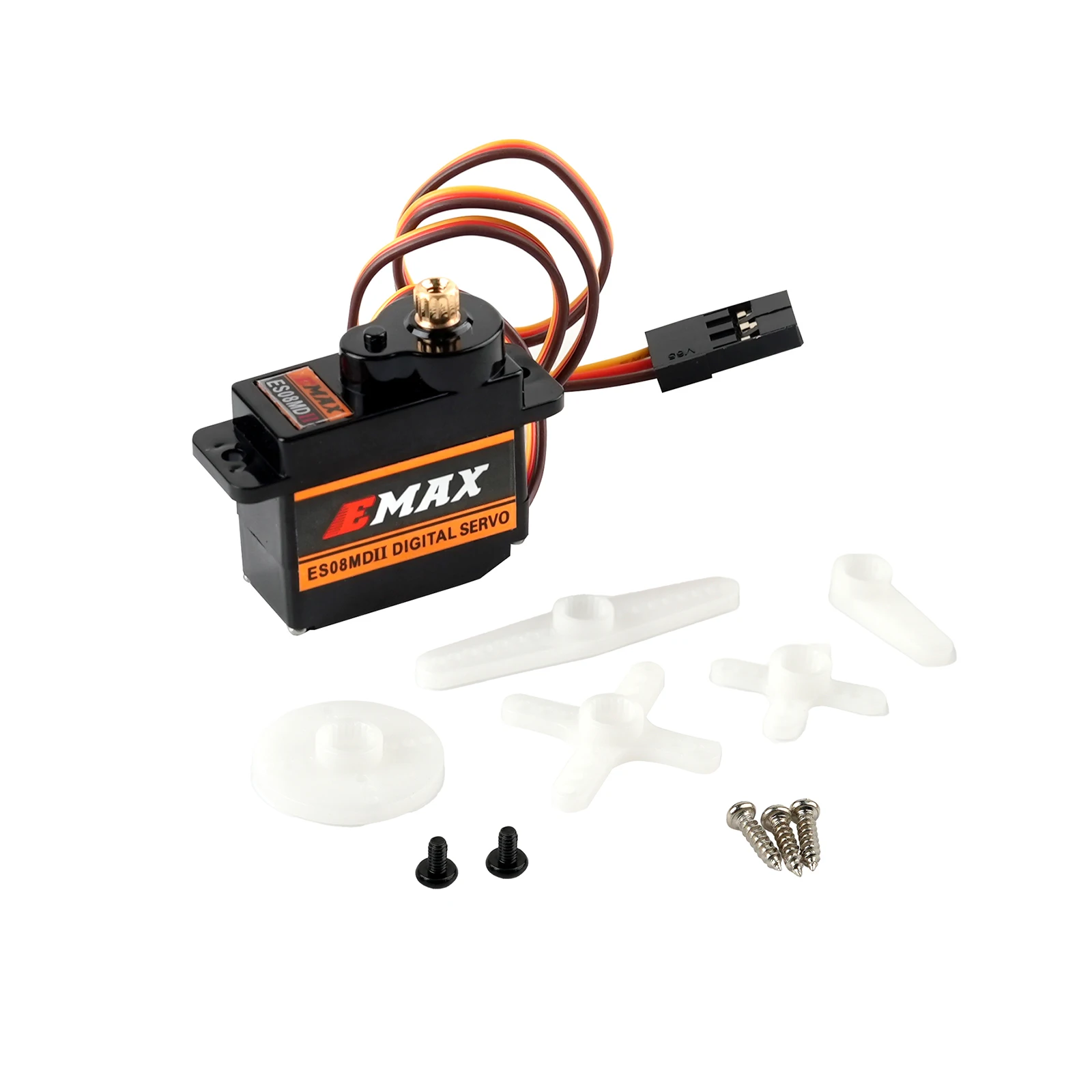 EMAX ES08MD II 12g mini digitale servo - Metal Gear hoog koppel (4,8-6V) voor RC auto/vliegtuig/robot en STEM speelgoed