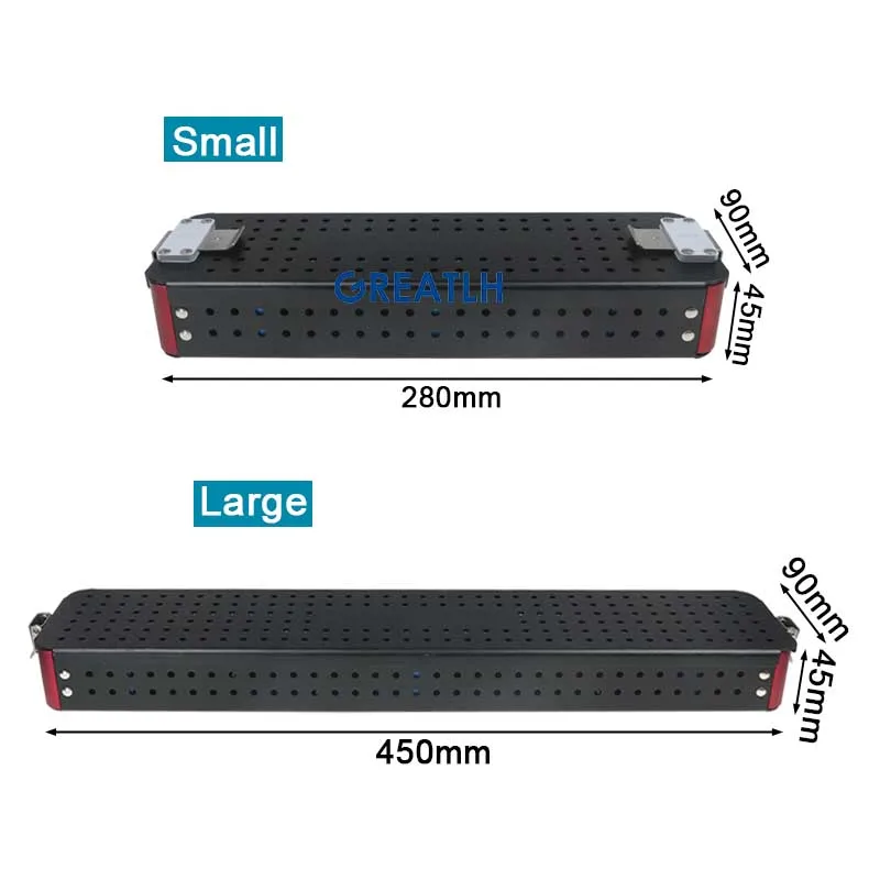 GREATLH Endoscope Disinfection Box Aluminium Alloy Sterilization Case Box for Endoscopic Sterilizing Tool Instrument