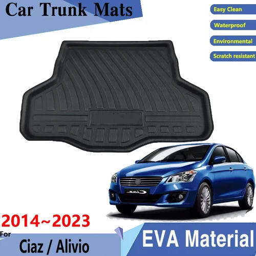 Imagen 1 del producto Esteras para maletero de coche, accesorios para Suzuki Ciaz 2016, Alivio Sedan 2014-2023, alfombrilla para maletero, almohadillas traseras fáciles de limpiar, accesorios para coche