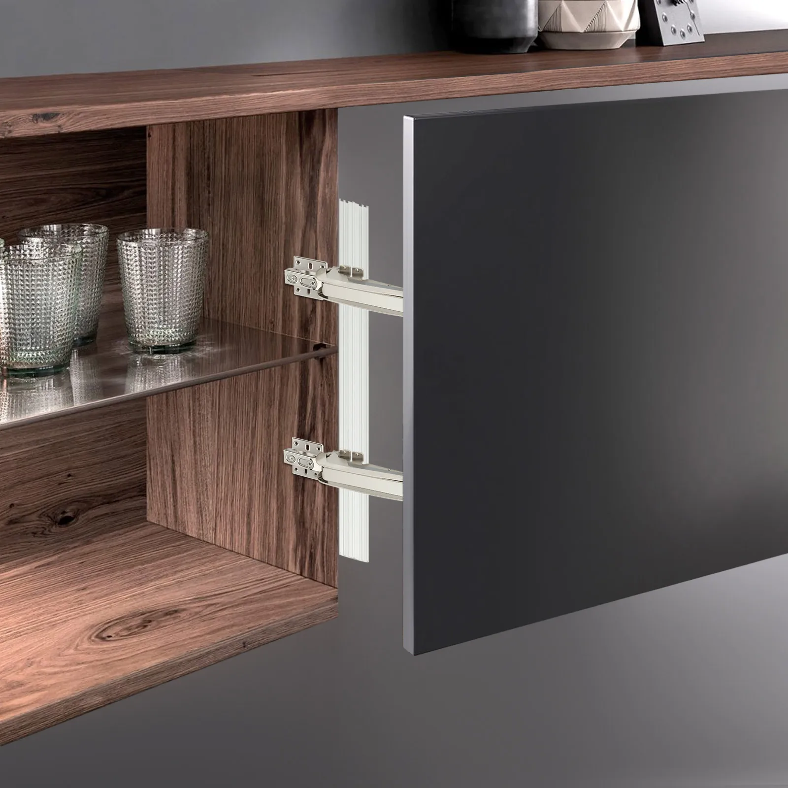 Türscharnier-Set mit seitlicher Öffnung, robuste Türscharniere, Schranktürscharnier-Set