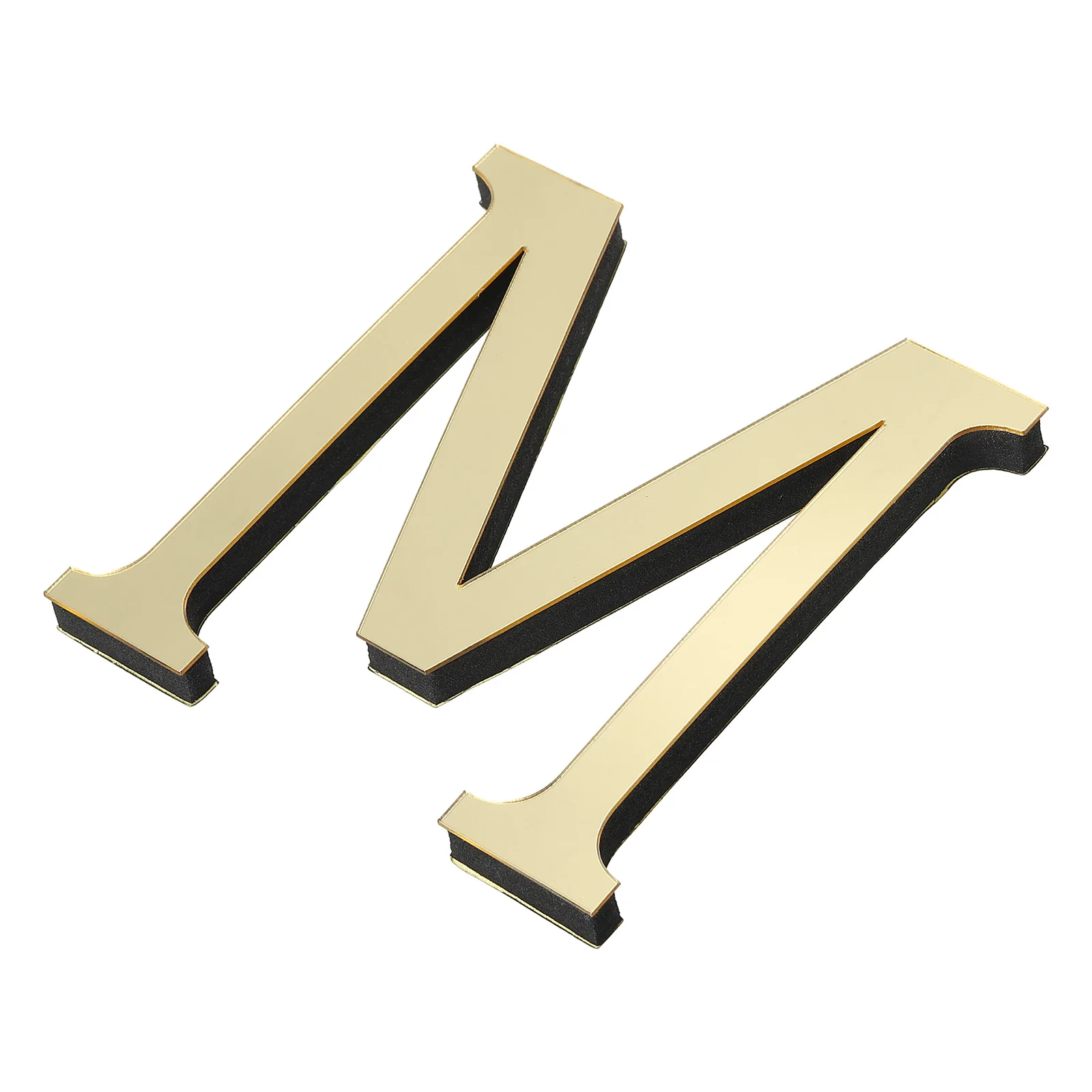 10 cm 3D-Spiegel-Acryl-Wandaufkleber, 26 englische Buchstaben, Wandaufkleber, selbstklebende Wandkunst, Wandbild, Zuhause, Party, Hellgold