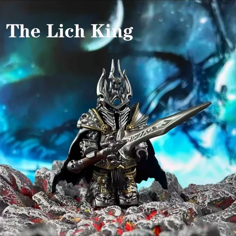 Lich King Warcraft Style Building Figure Armor Sword Cape Collectible Action Toy for Fans Boys Gift New 2025 Hot Sale view 5