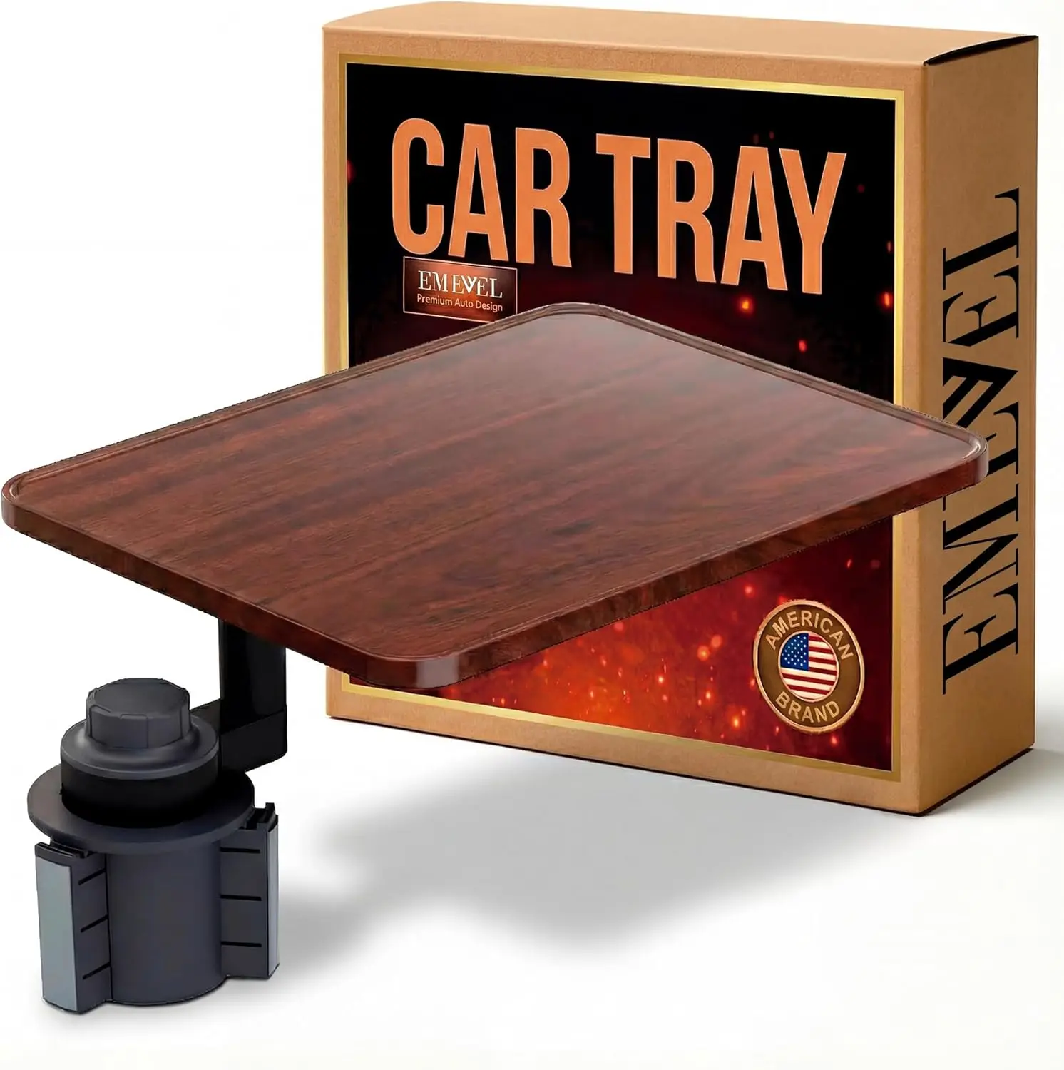 

360 ° Вращающийся автомобильный столик с подстаканником – регулируемая подставка для ноутбука для еды, работы и путешествий в автомобилях и автодомах