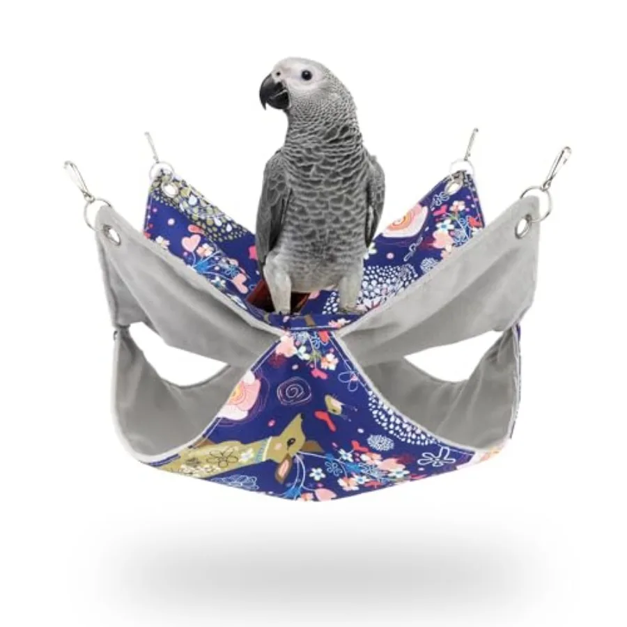 

Bird Doube Hammock Warm Net Bed for Parrot Budgie Parakeet Cockatie Conure ovebird Hamter Rat Mice Chinchina