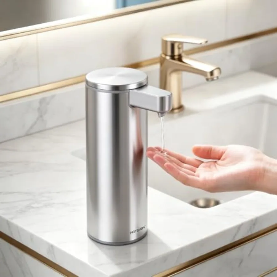 

Automatic Liquid Soap Dispenser Touchless: Stainless Steel Hand Soap Dispenser Auto - Free Touch Electric Soap Dispenser Rechar