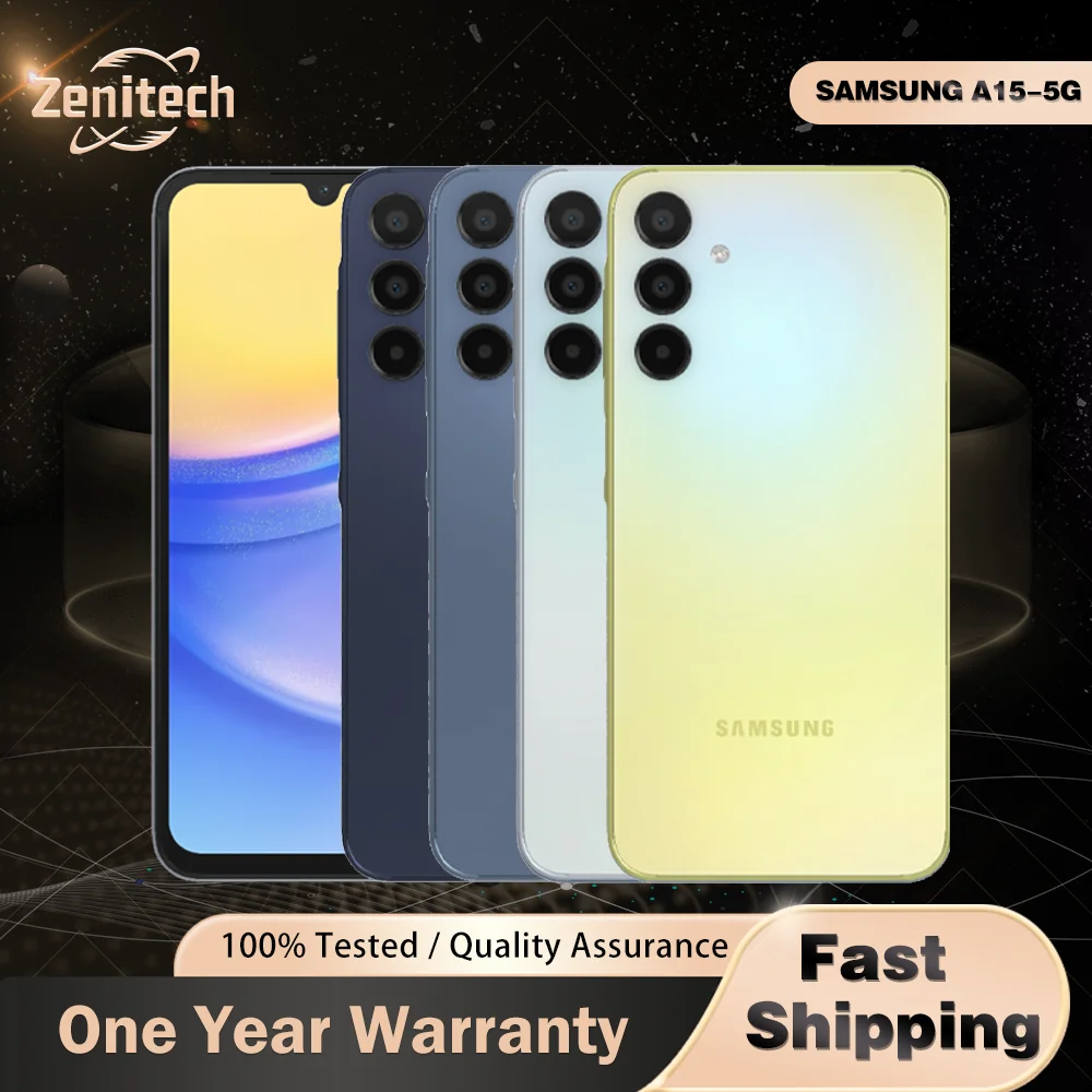 هاتف سامسونج جالاكسي A15 A156U 5G الأصلي NFC 4G RAM 128GB ROM 90 هرتز 6.5 بوصة شاشة سوبر أموليد 50MP ثماني النواة A15 #1