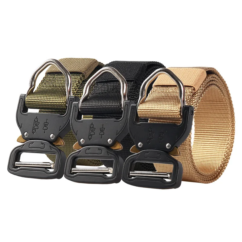 

Tactical Men's Belt Army Outdoor Hunting Compass Multi Function Combat Survival Marine Corps Canvas For Nylon Male Luxury Belts