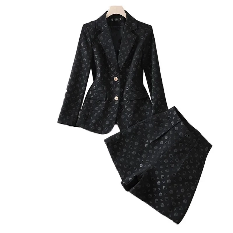 Rosa Frauen Anzug Hosen Set 2 Stück Blazer Hose weibliche Frühling Büro Dame Business Arbeit tragen Mädchen formale elegante Mantel Jacke