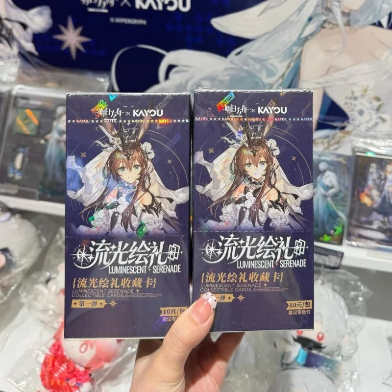 

In Stock Original KAYOU×Arknights Luminescent Serenade Collectible Cards Serise Box Decoration Surprise Toys Cards For Fans