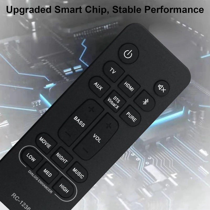 Replace RC-1236 Remote Control for Home Theater Sound Bar System RC1236 -S216 DHTS216 -S216H DHTS216H-DTD2