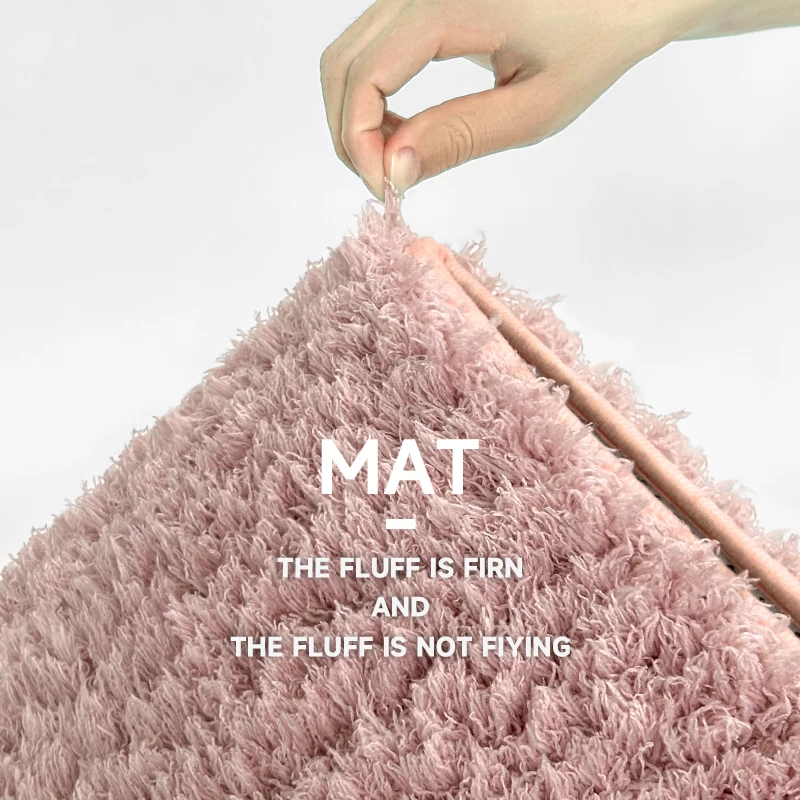 Shaggy Bathroom Rugs Plush Thick Bathroom Rug Extra Soft Bath Mat Non Slip Washable Carpet Microfiber Absorbent Bath Rug Shower