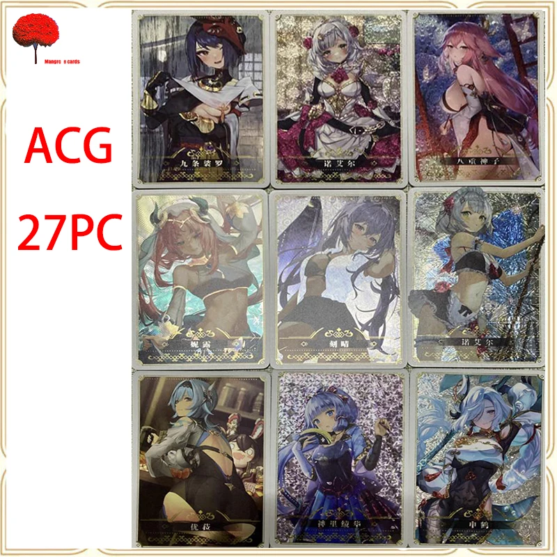 

Anime Goddess Story ACG DIY Foil Foil Flash Set Beelzebul Kamisato Ayaka Collection Toy Solitaire Christmas Birthday Present