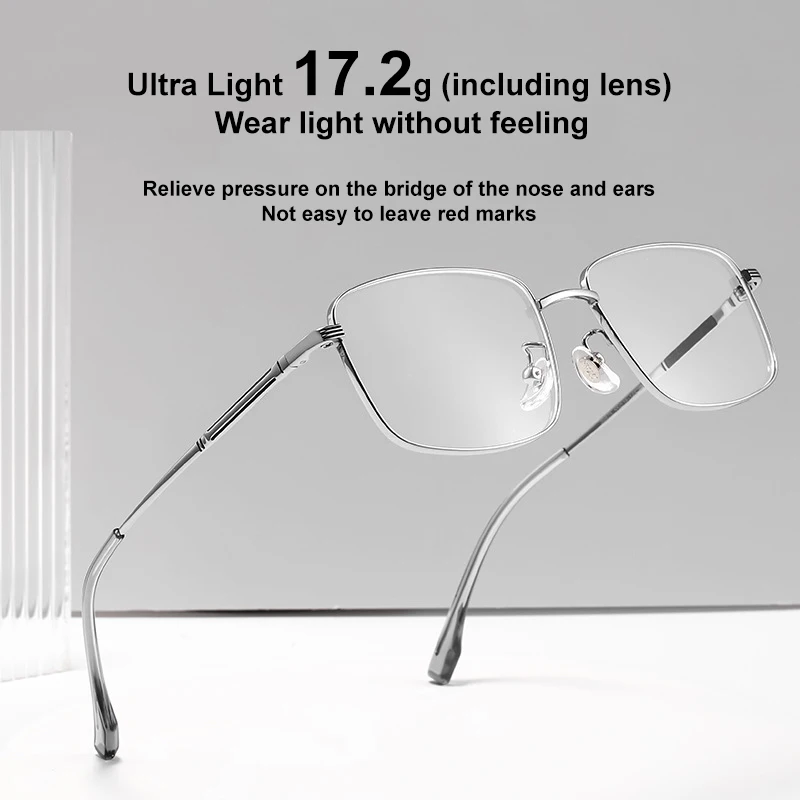 VICKI Ultra Light Anti-blue Light Business Square Frame Glasses Can Be Customized Prescription Multi-focus Glasses 30825Y