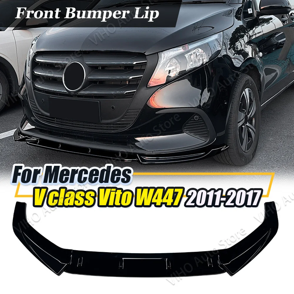 Für Mercedes Benz V-Klasse W447 Vito 2024 2025 Auto Front Lower Diffusor Spoiler Schutz Body Kits Stoßstange splitter Lip Trim