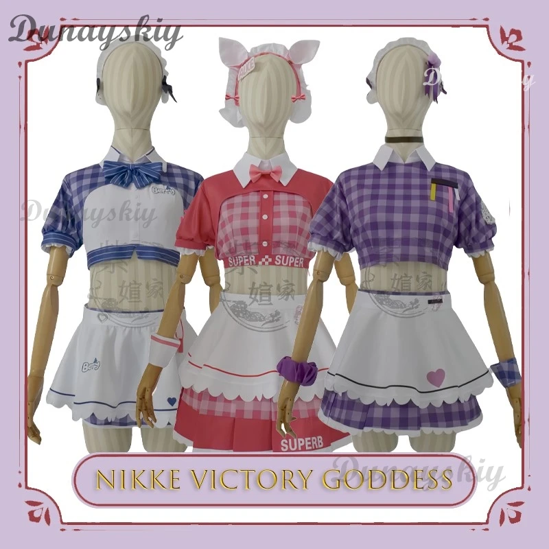 

BNI Episode Victory Goddess Crepe Collaboration Alice Naja Tia Maid Косплей Аниме Наряд Хэллоуин Kawaii Ролевые игры