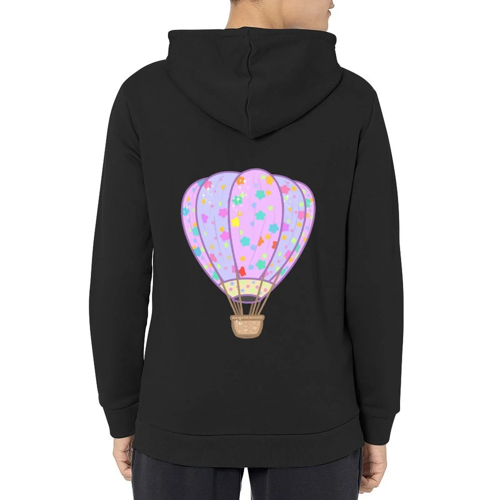 

Hot air balloon with stars Hoodie anime clothes men wear autumn men clothing big size hoodie