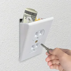 Key Lock Piggy Bank Safe Box Wall mounted Small Secure Key Creative Secret Storage Home Simulation Hidden Power Socket Safe Box