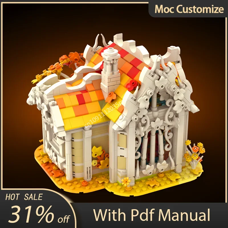 

1559 шт. Moc осенне-бродячий дом средневековый модульность архитектура дома модель строительные блоки сборка кирпичи игрушки подарки для детей