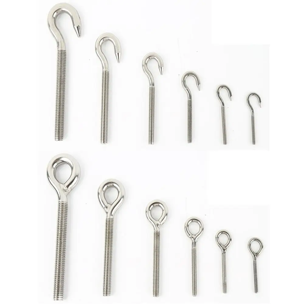 

1Pc Suspension Sheep Eye Screw 304 Stainless Steel Fasteners Tools Hanging Hook without Nuts M4 M5 M6 M8 M10 Bolt Ring Hardware