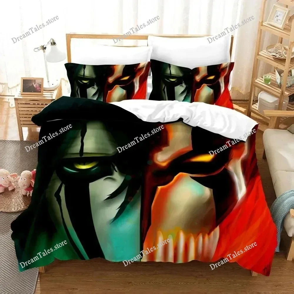 Exquisite 3D Cartoon Bleach Toushirou Ichigo Wallpaper Print Bedding Set Duvet Cover Comforter Bed Youth Kids Girls Boys Gift741 2
